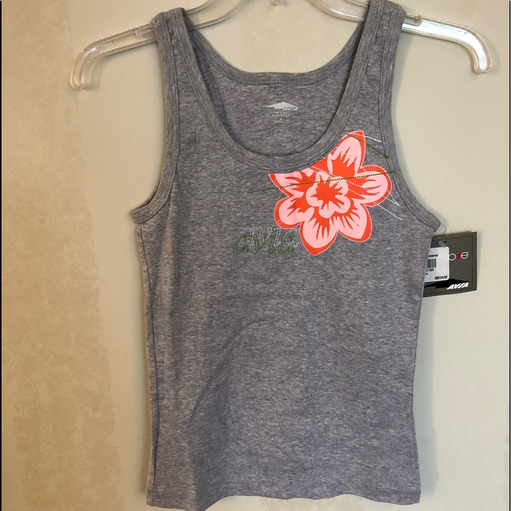 Avia NWT Flower Tank in gray